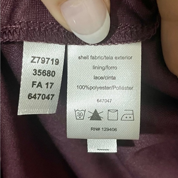Purple Burgundy Fall Dress - Picture 14 of 16